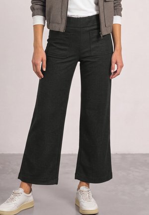 Street One, WIDE-LEG PANTS WITH PATCH POCKETS - Pantalon classique - anthracite melange