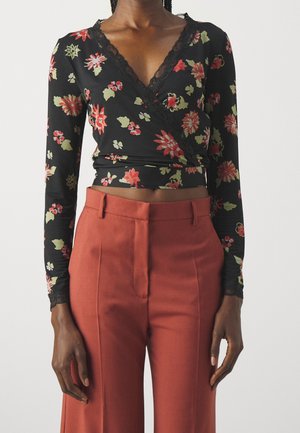 Langærmet T-shirt - black