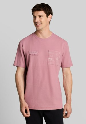 TOM TAILOR, T-SHIRT MIT WAFFELSTRUKTUR - T-Shirt print - dusty rose