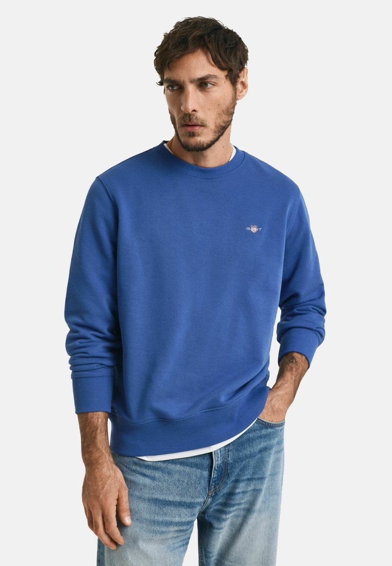 GANT SHIELD C NECK - Felpa - rich blue
