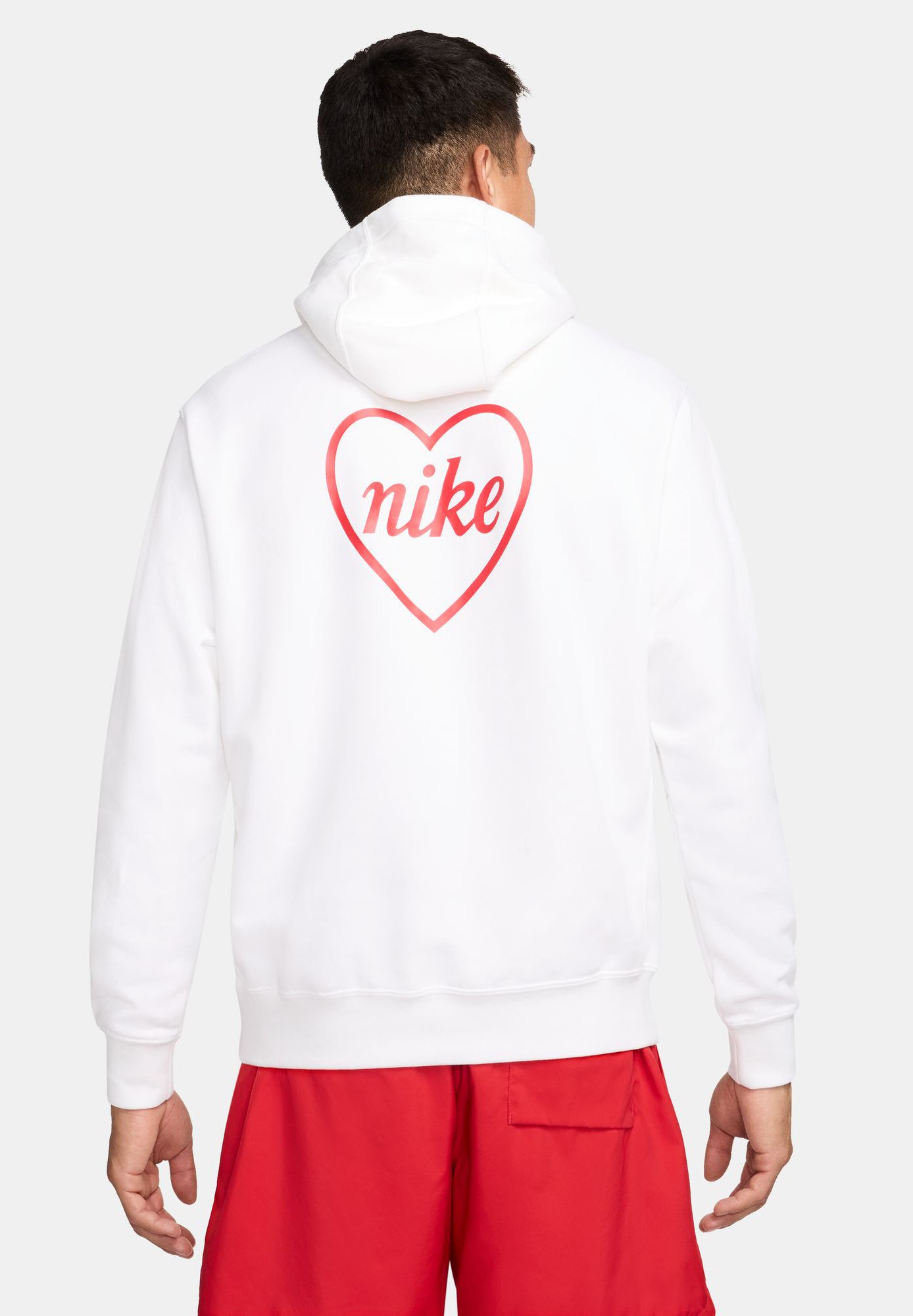 nike red and white sweatshirt