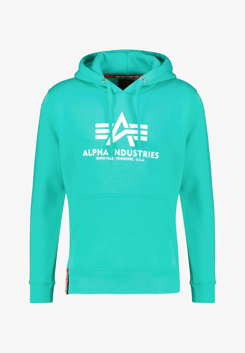 Alpha Industries BASIC - Mikina s kapucňou - türkis