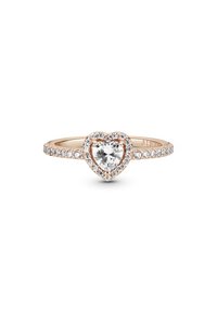 Pandora SPARKLING ELEVATED HEART - Anello - rose gold plated