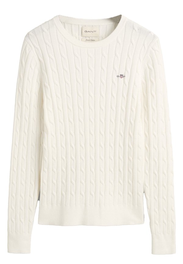 CABLE C NECK - Jumper - eggshell2