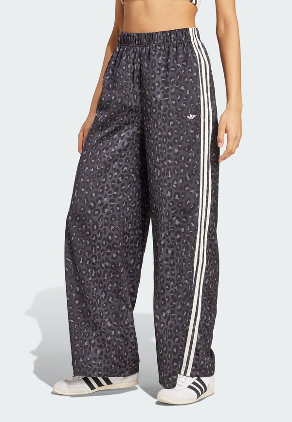WIDE LEG LEO PRINT SATIN PANTS - Tracksuit bottoms