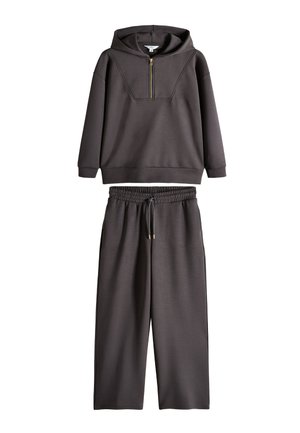 THE SET, OVERSIZED ZIP THROUGH SET - Træningssæt - chocolate brown