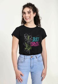 Disney PETER PAN JUST SAYIN TINK - T-shirt med print - black