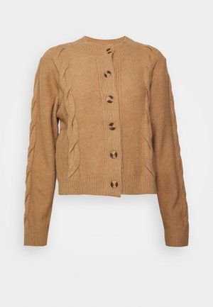 CARDIGAN WITH TWIST DETAIL - Gilet - brown