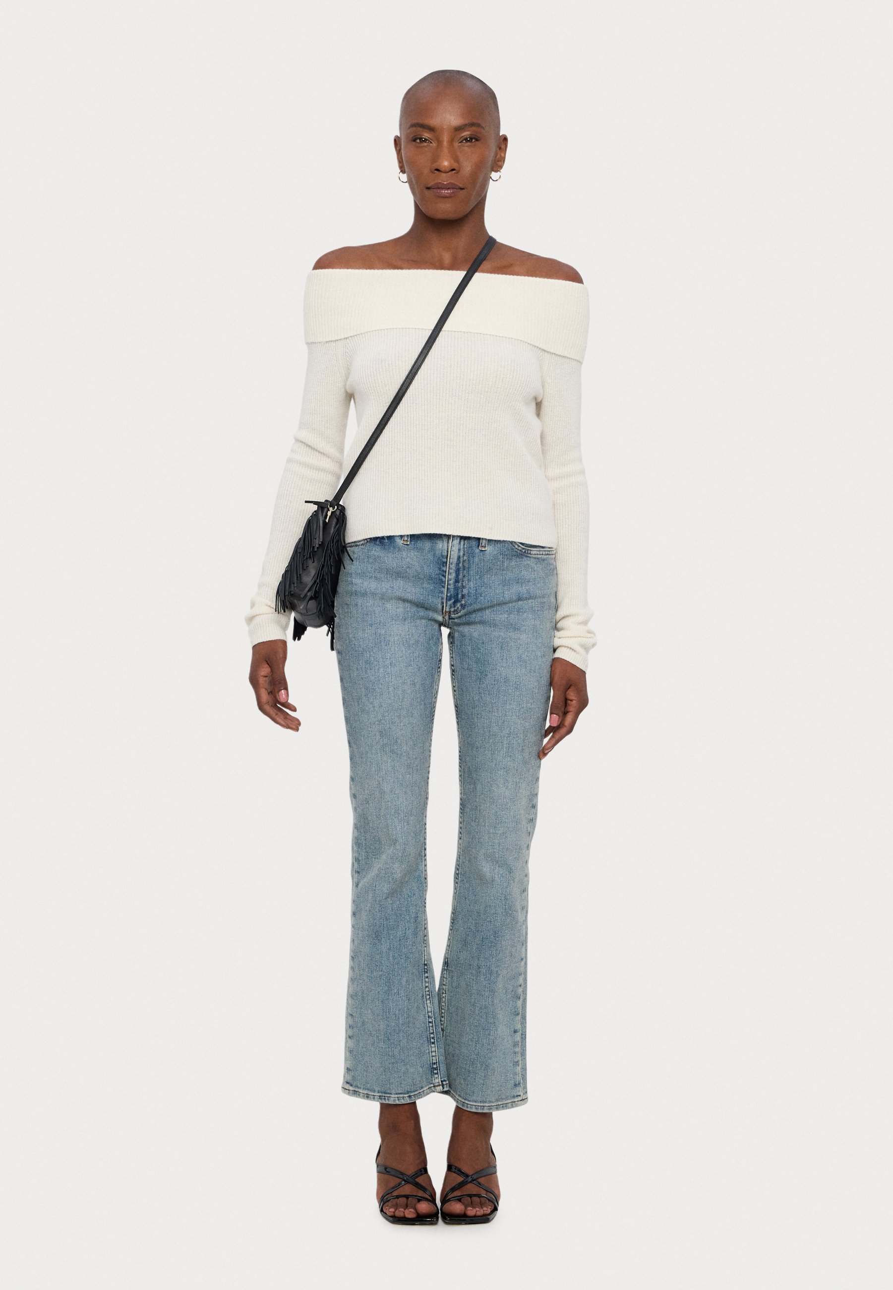 Off The Shoulder Pullover ecru Sサイズ KNITID OFF-SHOULDER - Jumper - organic white/off-white - Zalando
