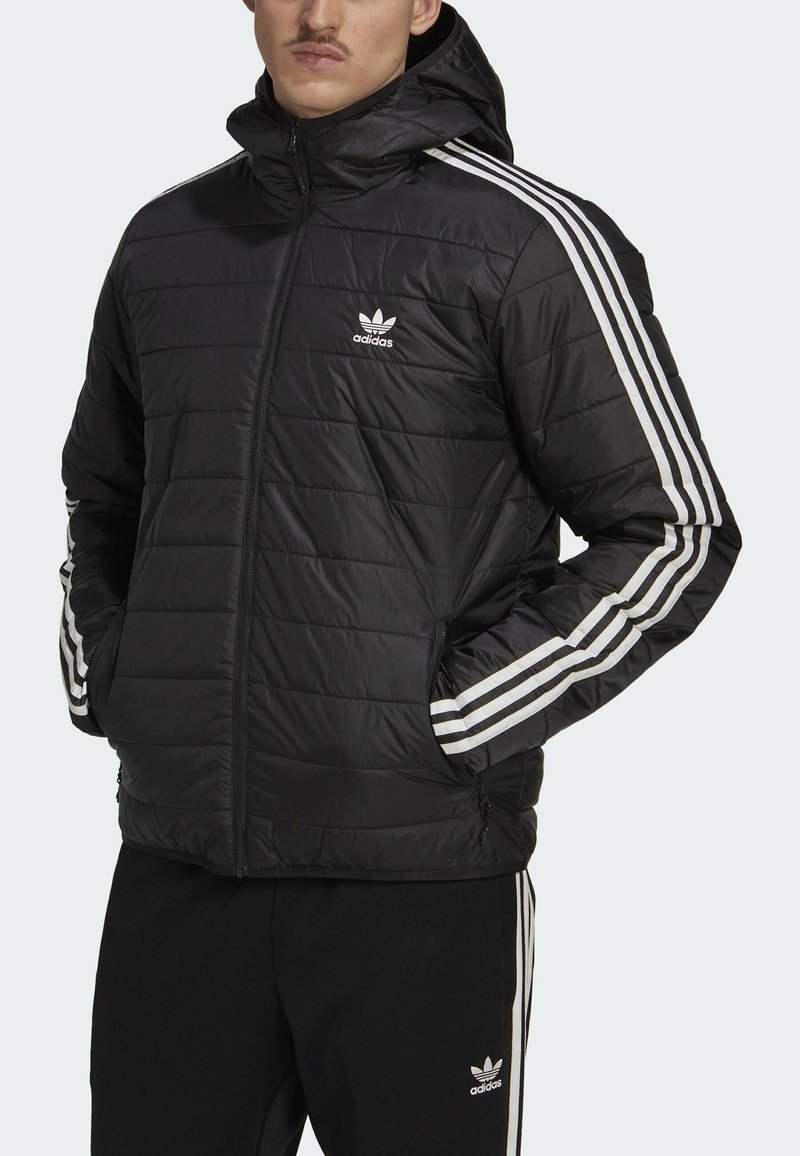 adidas Originals HOODED PUFF Chaqueta de invierno - black/negro -