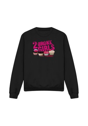 Cotton Soul, 2 BROKE GIRLS/CUPCAKES - Sweatshirt - black