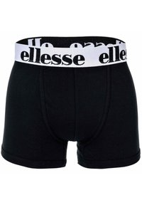 Boxer in cotone neri, con una cintura elastica bianca su cui è stampato in nero "ellesse". Design semplice e aderente.