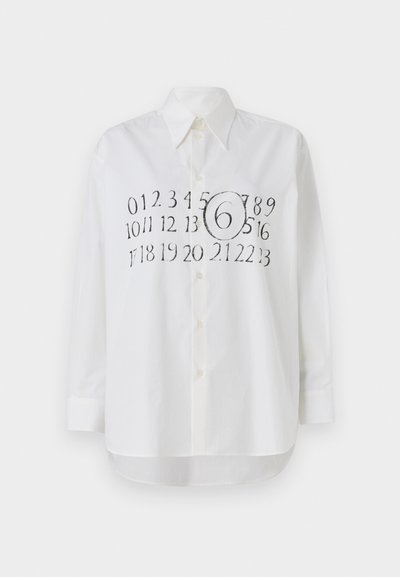 MM6 Maison Margiela LONG SLEEVED SHIRT - Button-down blouse - white