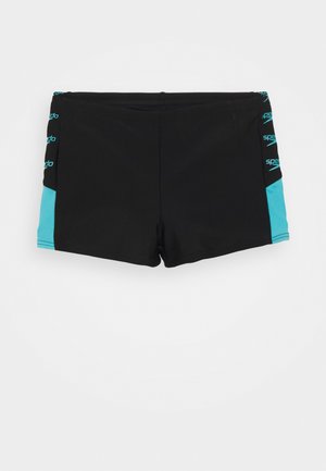 BOOM LOGO SPLICE AQUASHORT - Swimming shorts - black/light adriatic