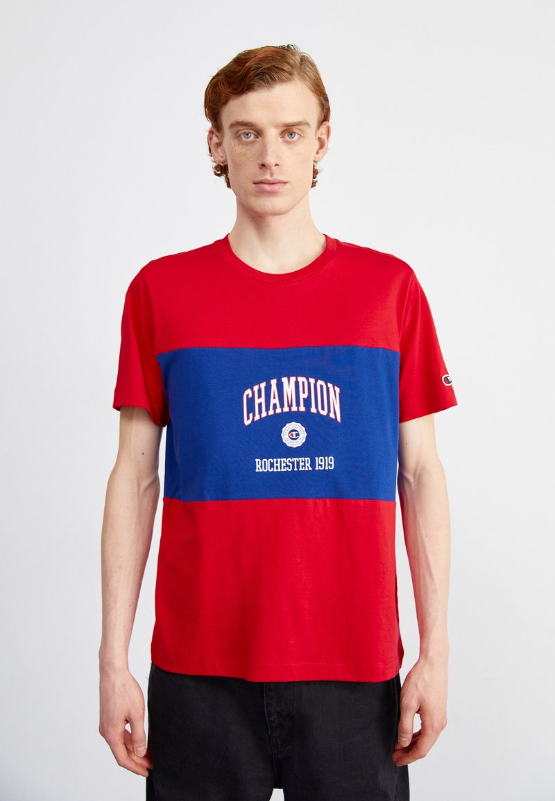 Champion Rochester BOOKSTORE CREWNECK - Tričko s potlačou - red/blue