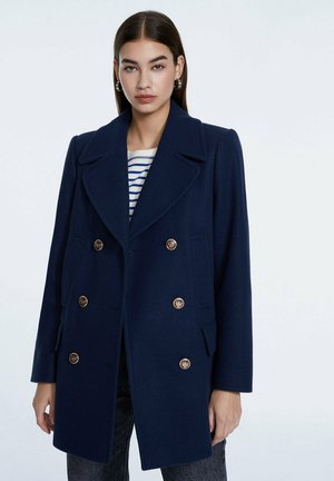 MIT METALLKNÖPFEN - Short coat - dark blue