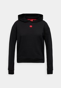 SIGNATURE HOODIE - Parte de cima do pijama - black