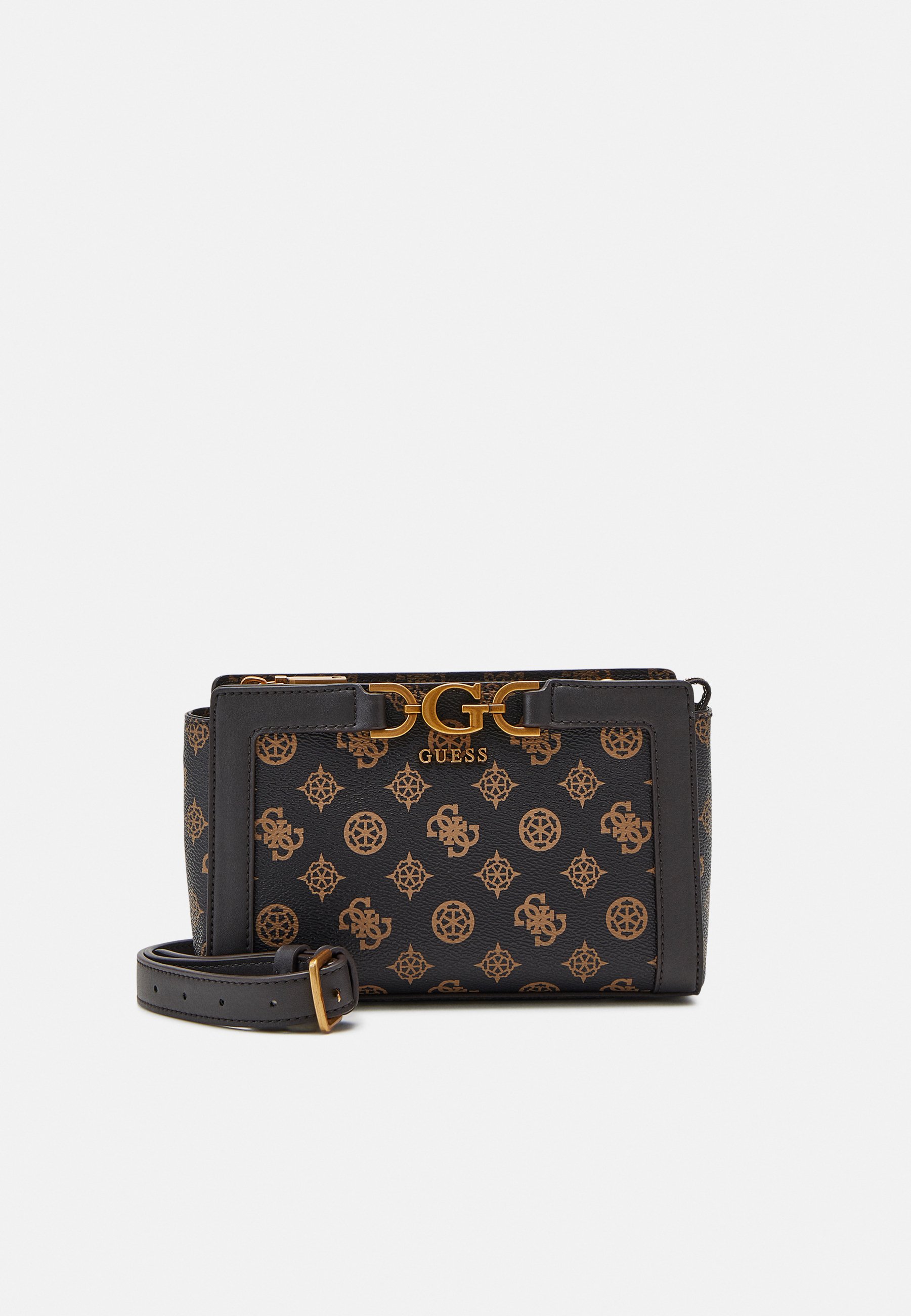 GUESS Milano Borsa A Tracolla Con Zip E Tasca Frontale – Pelle Scura, 21x25x5,5 Cm - 2
