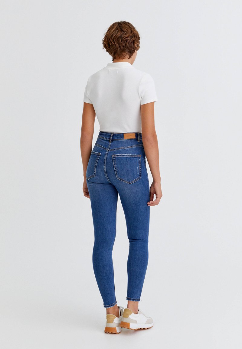 Damen Skinny | PULL&BEAR WITH HIGH WAIST Jeans Skinny Fit dark blue denim/dark-blue denim - ZL20303 Damen Skinny | PULL&BEAR WITH HIGH WAIST Jeans Skinny Fit dark blue denim/dark-blue denim - ZL20303