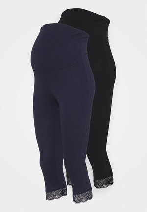 2 PACK - Leggings - Trousers - black/dark blue