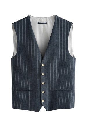 Next REGUALR FIT STRIPED  - Waistcoat - navy