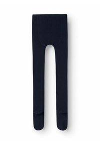 Collant blu navy con un design aderente, realizzati in un materiale morbido e elasticizzato. Presentano punte rinforzate e una zona del perizoma senza cuciture.
