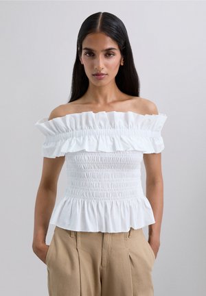 Scalpers OFFSHOULDER - Bluză - white