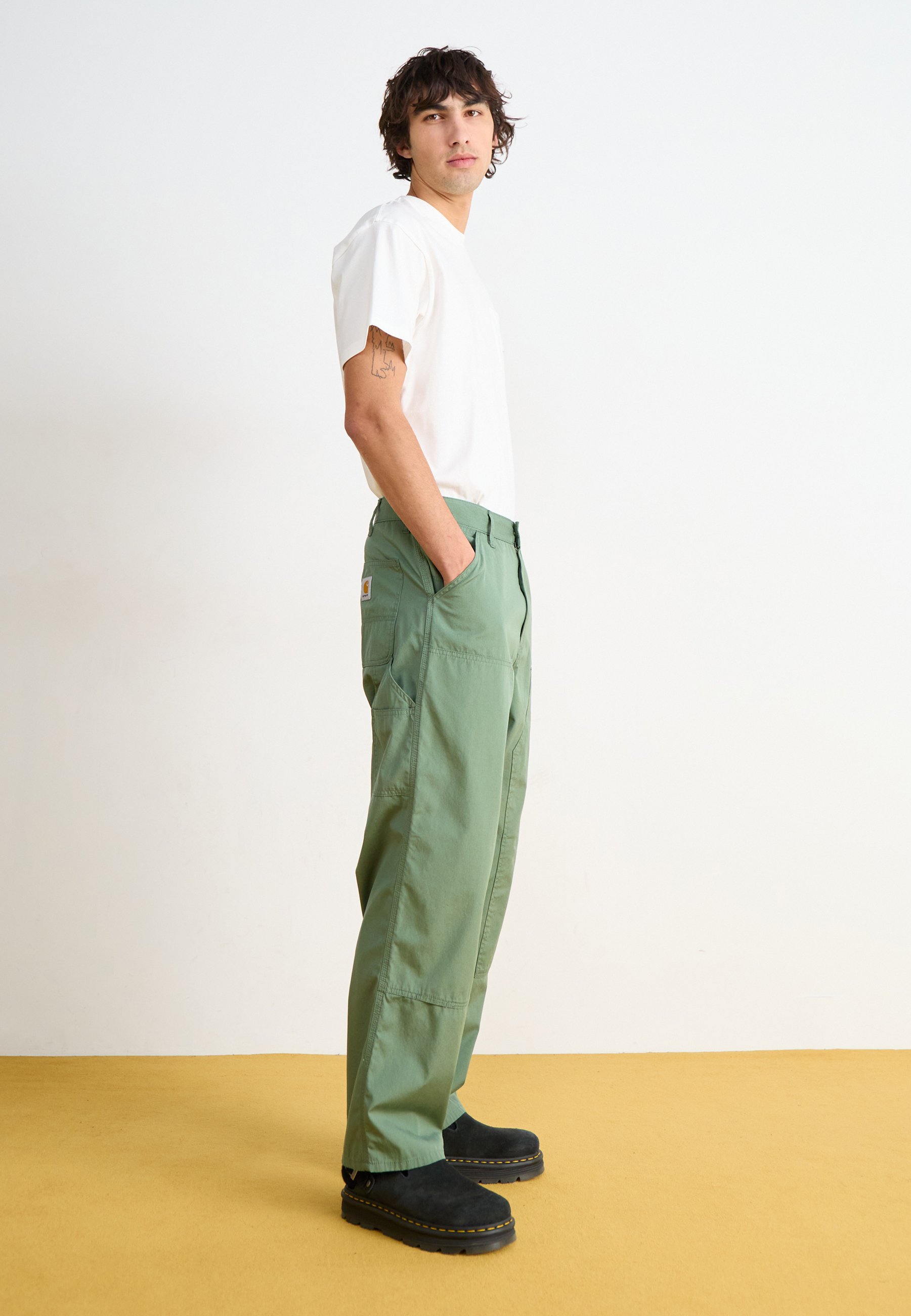 パンツ Carhartt WIP Double Knee Pants Green Carhartt WIP DOUBLE KNEE PANT - Trousers - park rinsed/green