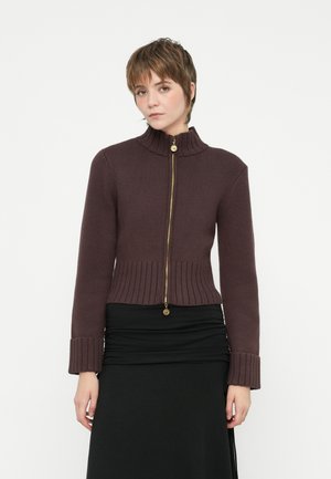 ROLLED CUFF PEGGY - Kardigán - rosewood brown