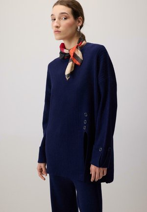 DÜĞME DETAYLI SET - Pulóver - lacivert