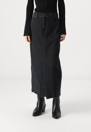 KELLIE SKIRT THUNDER - Maksi sijonas - black