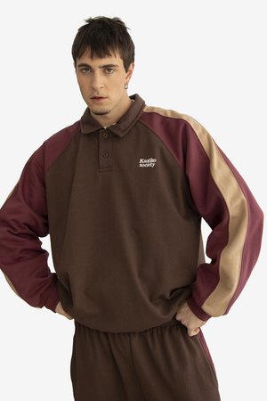 UNISEX - Collegepaita - brown/dark burgundy/sand