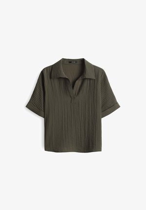 OPUS, LOOSE FIT CRINKLE - Camicetta - olive leaf