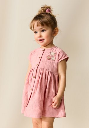 Next REGULAR FIT - TEXTURED SHORT SLEEVE - Freizeitkleid - blush pink