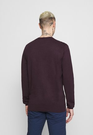 Pullover - mottled bordeaux