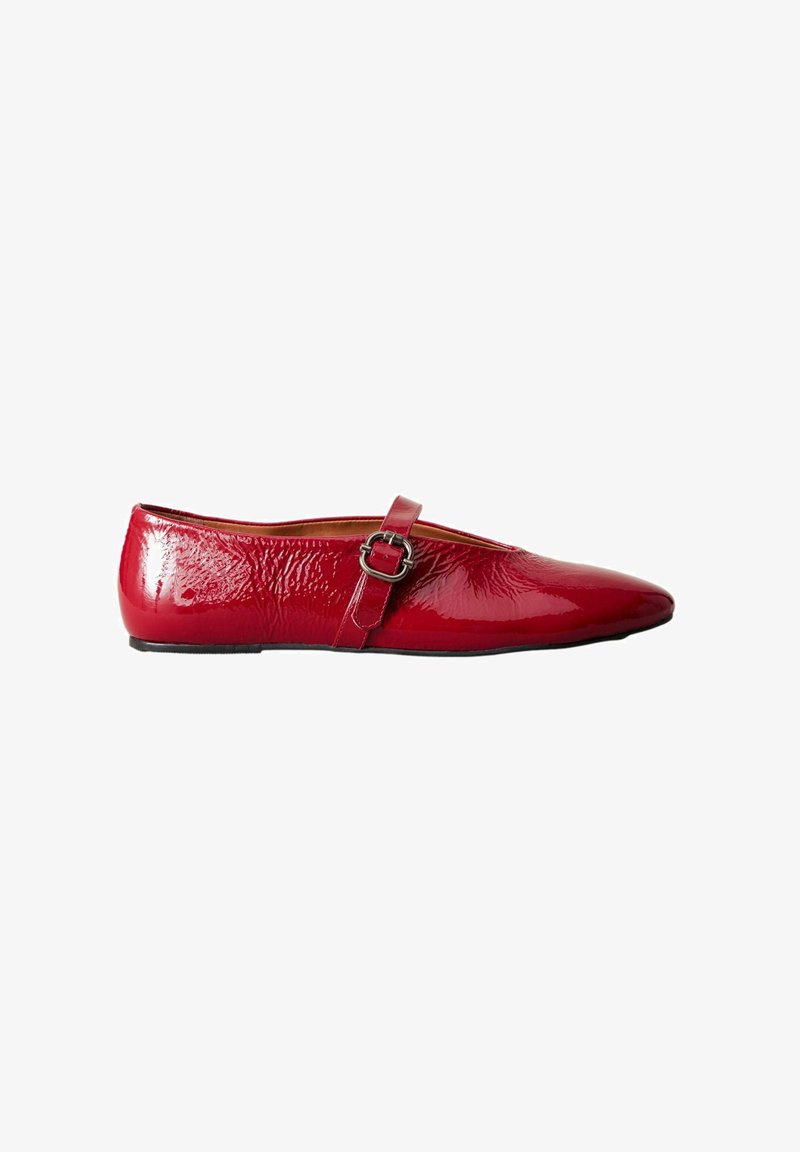 Next WIDE FIT SIGNATURE MARY JANE - Ankle strap ballet pumps - light red