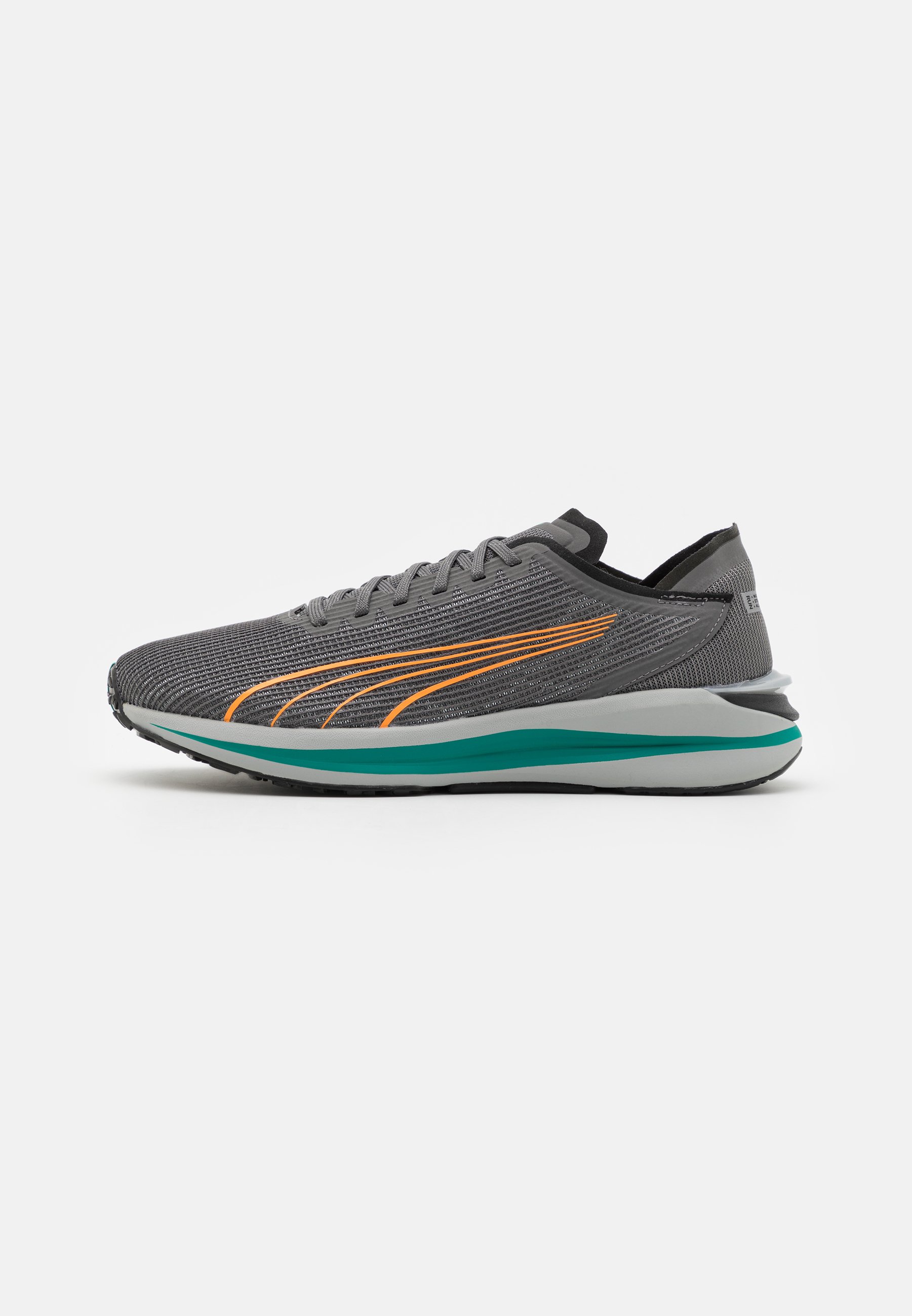 Puma ELECTRIFY NITRO TURN - Zapatillas de running neutras - black/metallic  silver/cherry tomato/negro - Zalando.es