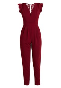 RUFFLE WITH BACK INSERT - Buksedragter - wine