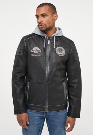 Lederjacke - schwarz