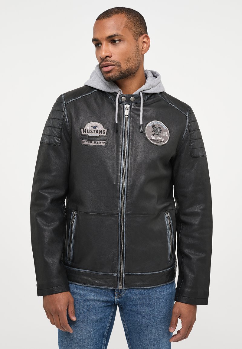 Mustang Skinnjacka - schwarz