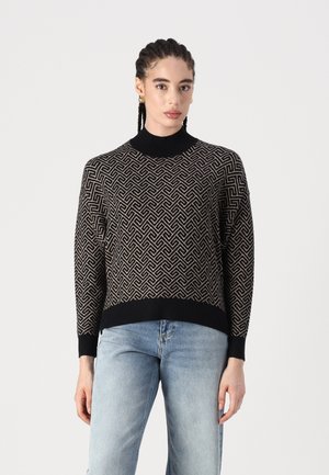 Vero Moda, VMARIA ART BATWING HIGHNECK - Pullover - black