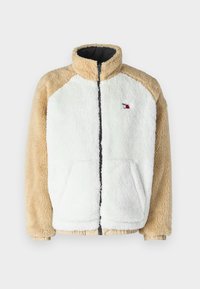 FLUFFY REVERSIBLE JACKET - Fleecejakke - relic tan/ancient white