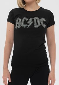 Paradiso Clothing CLASSIC BAND AC/DC LOGO DIAMANTE - Print T-shirt - black