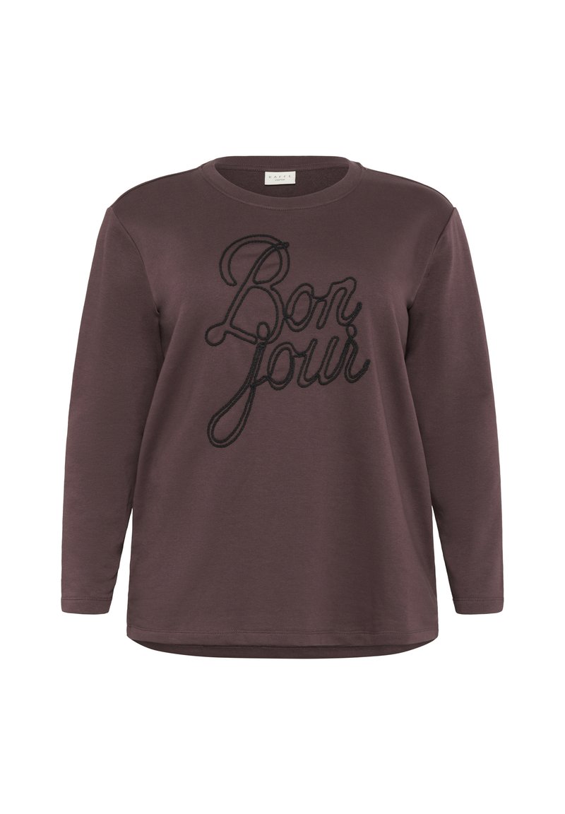Kaffe Curve Sweater bordeauxrood