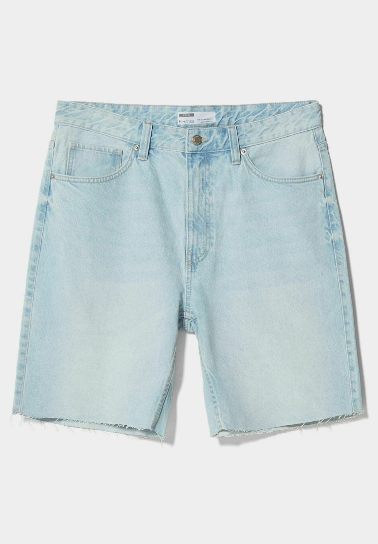 Bershka BERMUDA - Shorts di jeans - light blue/celeste - Zalando