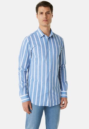 B TECH SLIM FIT STRIPED STRETCH - Shirt - blue