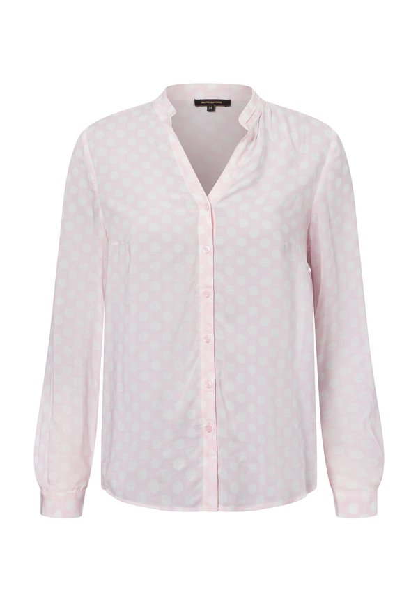 Hemdbluse - rosa weiß