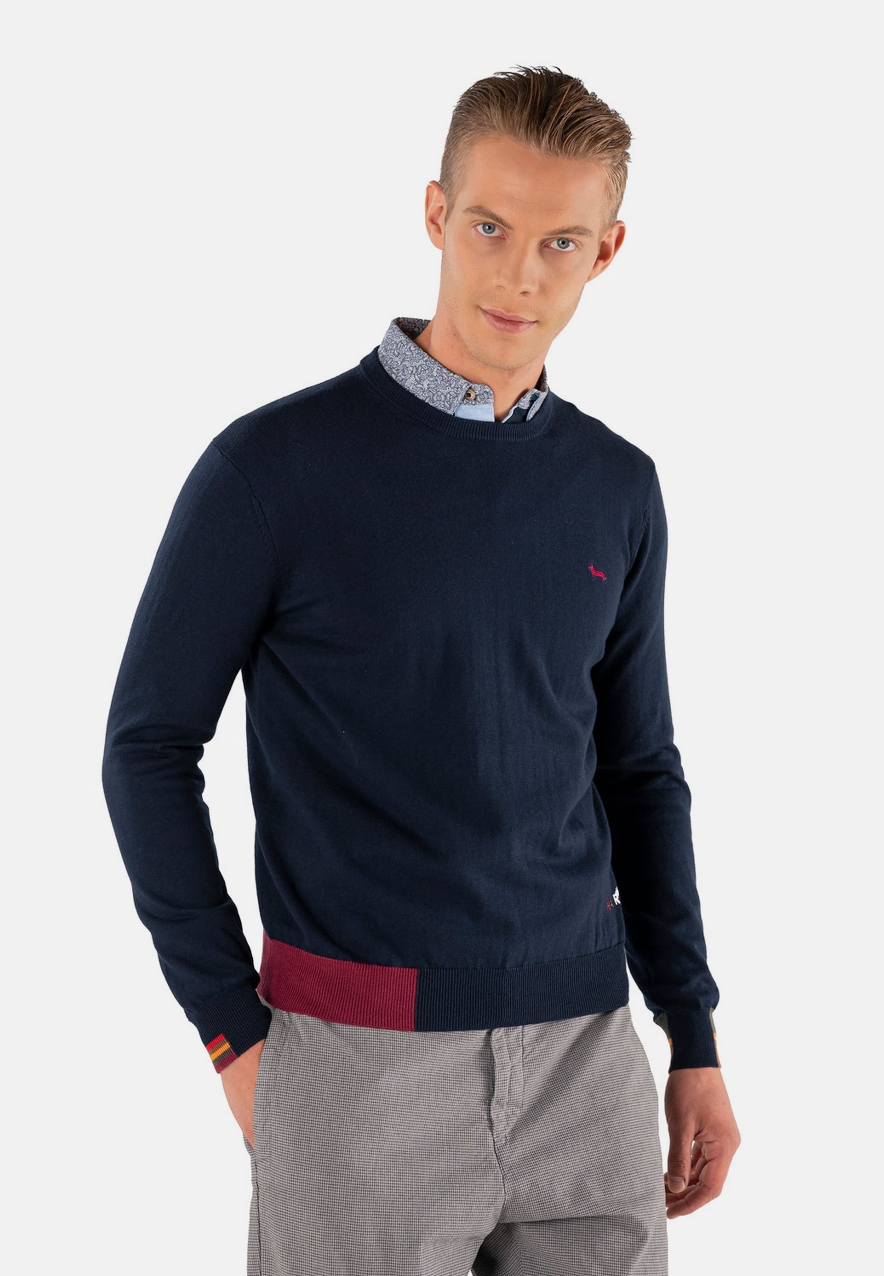 TRUSSARDI JEANS - MAGLIONE BLU - Maglioni e Maglie |Bowdoo.com