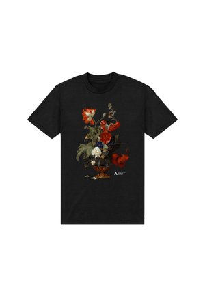 Henry Tiger, ASHMOLEAN MUSEUM A VASE OF FLOWERS GRAPHIC - T-shirt print - black