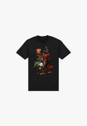Henry Tiger, ASHMOLEAN MUSEUM A VASE OF FLOWERS GRAPHIC - T-shirt print - black